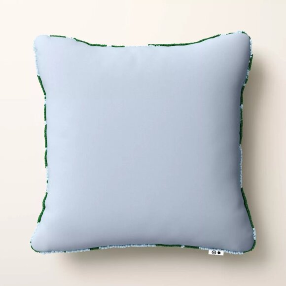 kate spade new york x Target Beaded Throw 1 Pillow Blue & Green 12X12 Indoor NWT - Picture 3 of 4